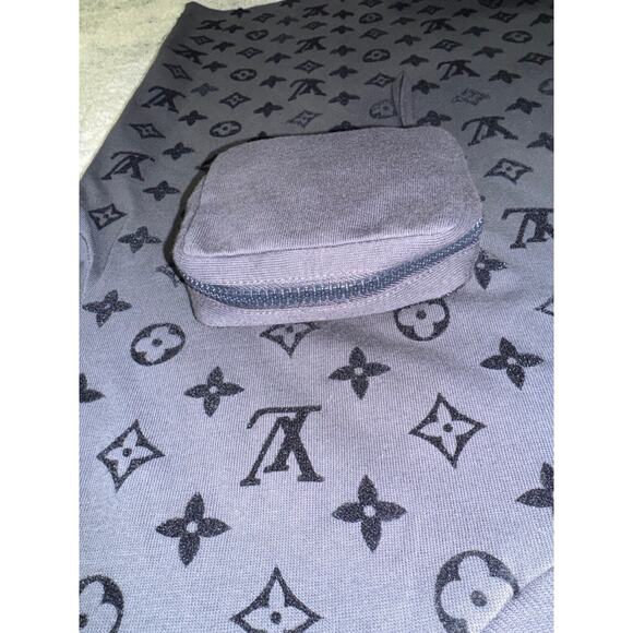 Louis Vuitton SS20 Velvet Monogram Black Logo Zip Pocket Short Sleeve T-Shirt M - Picture 6 of 16